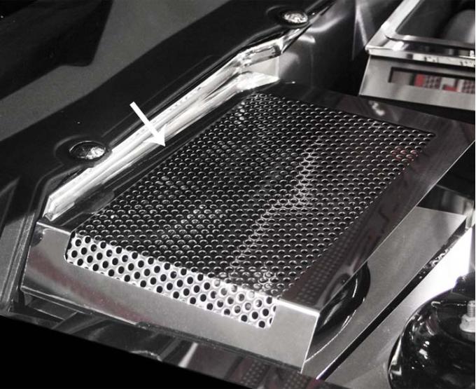 American Car Craft 2011-2013 Mustang GT - Battery Cover Perforated, Polished Stainless Steel 273025
