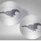 American Car Craft 2015-2020 Mustang - 'Pony' Cup Holder Accent Plates 2Pc, Brushed Stainless Steel 271068