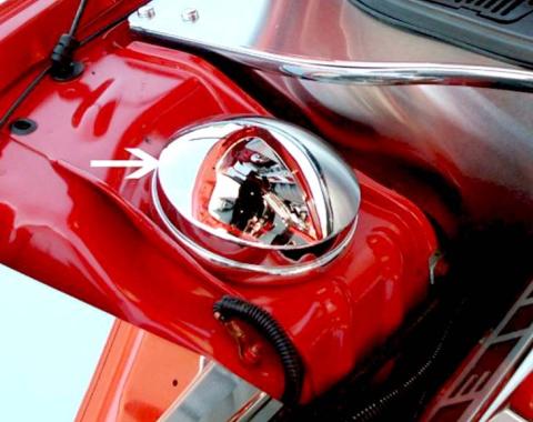 American Car Craft 2005-2012 Chrysler 300/Dodge Charger/Magnum 3.5/5.7/6.1L - Shock Tower Dome Covers, Classic Chrome 303014