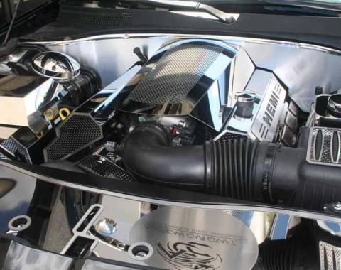 American Car Craft 2009-2023 Challenger 5.7L - Plenum Cover, Stainless Steel (Solid) 153045