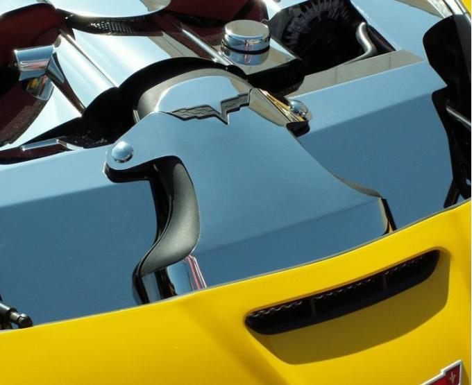 American Car Craft 2006-2013 C6/Z06/GS Corvette - Air Tube Cover Component, Polished Stainless Steel 043040