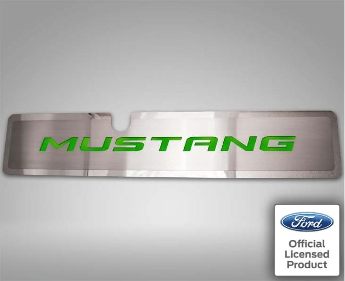 American Car Craft 2015-2017 Mustang GT/EcoBoost - Radiator Cover Vanity Plate 'MUSTANG', Brushed, Choose Color 273072
