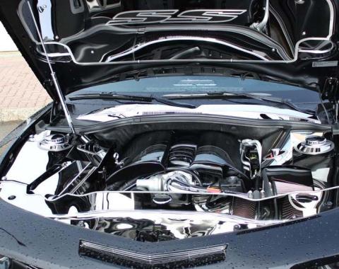 American Car Craft 2010-2011 Camaro - Deluxe Inner Fender Covers 10Pc with Fuse Box Cover, Polished Stainless Steel 103025