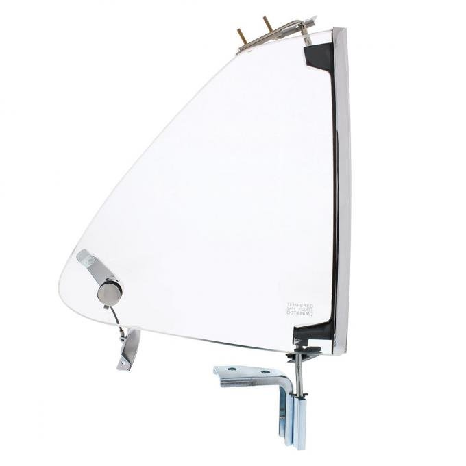 United Pacific Quarter Window Assembly w/Clear Glass For 1969-70 Ford Mustang Fastback - R/H 110646