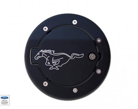 DefenderWorx Ford Mustang Pony Locking Fuel Door For 10-14 Mustang Two Tone 900711
