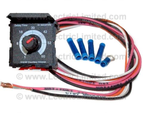 Lectric Limited 1929-2012 American Motors / Buick / Cadillac / Chevrolet / Chrysler / DeSoto / Dodge / Ford / GMC / Jeep / Mercury / Oldsmobile / Plymouth / Pontiac / Volkswagen Courtesy Light Delay Module Kit 510197