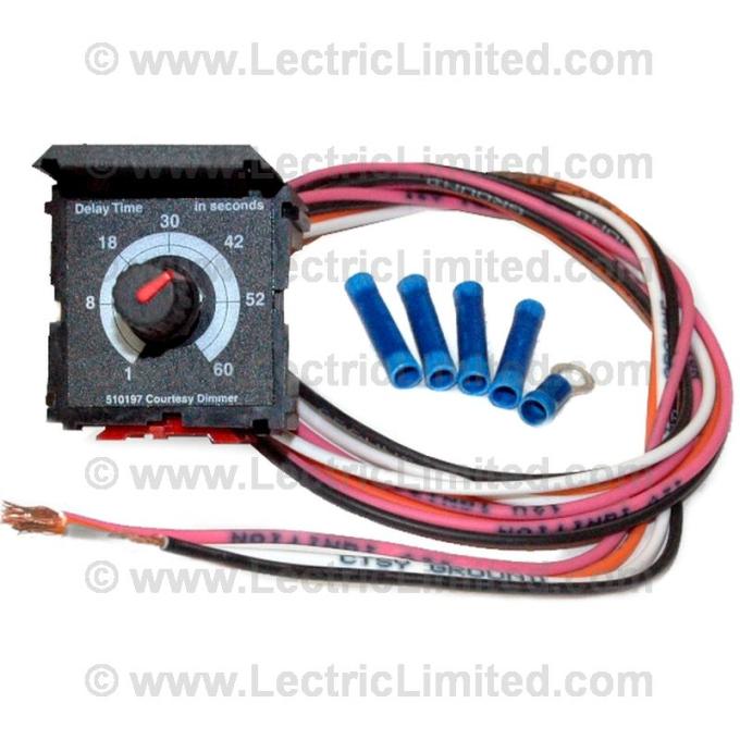 Lectric Limited 1929-2012 American Motors / Buick / Cadillac / Chevrolet / Chrysler / DeSoto / Dodge / Ford / GMC / Jeep / Mercury / Oldsmobile / Plymouth / Pontiac / Volkswagen Courtesy Light Delay Module Kit 510197