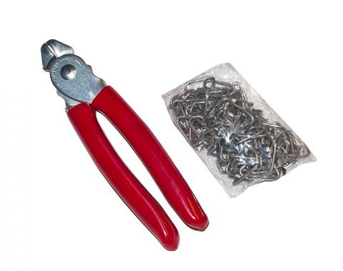 Redline Restomotive® Upholstery Installation Kit with Heavy Duty Pliers and Hog Rings