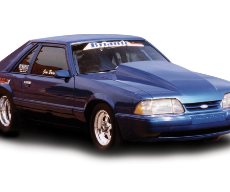 Mustang 4" Cowl Hood, Fiberglass, 1983-1986