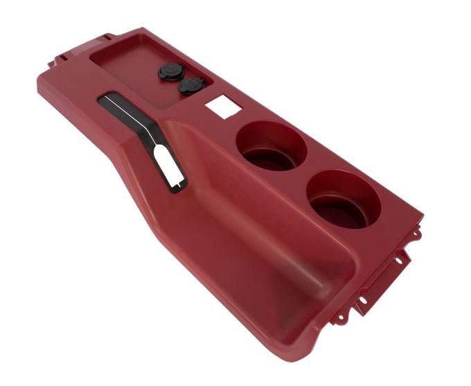 Daniel Carpenter 1987-1993 Ford Mustang Center Console w/ Cup Holders & USB - Scarlet Red E8ZZ-6104490-RH