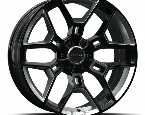 CARROLL SHELBY WHEELS CS45 F150 22X9.5" BLK W/SILVER Wheel CS45-395512-BS