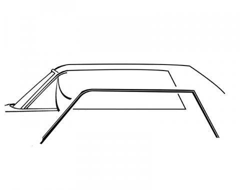 Dennis Carpenter Roof Rail Seals - 4 Door Hardtop - Galaxie - 1971-72 Ford Car D1AZ-5751222-PR