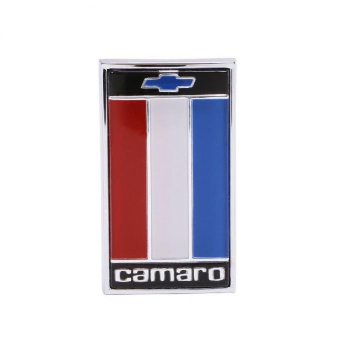 Trim Parts 1975-77 Chevrolet Camaro Front Header "Red,White,Blue" Emblem, Each 6843