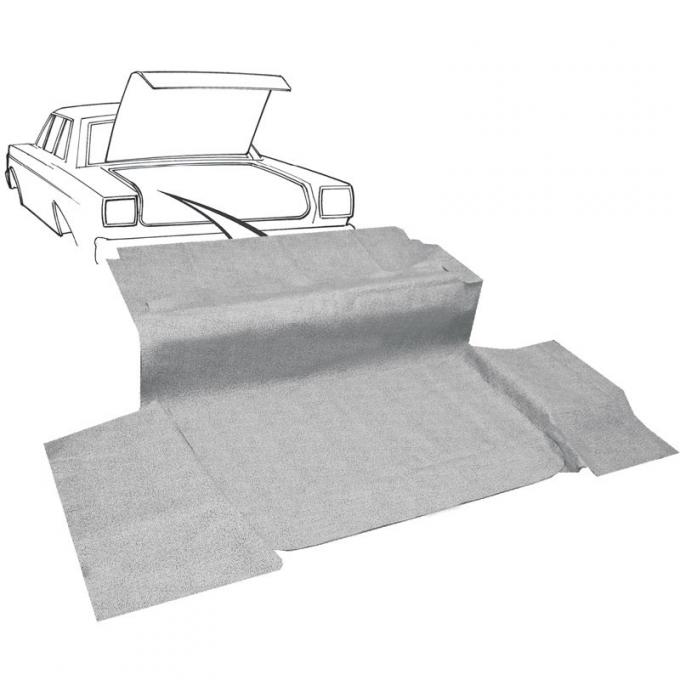 Dennis Carpenter Trunk Mat - Plaid Vinyl With Cloth Backing - 1966-67 Ford Car C6AZ-6245455-A