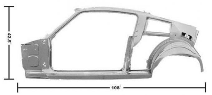 Ford Mustang - QuarterPanel And Door Frame Assembly, Fastback, Left, 1967-1968
