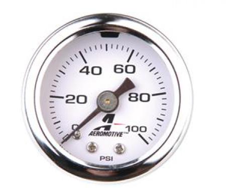 Aeromotive Inc. 15633 Gauge Fuel Pressure, 1-1/2 Inch Diameter, 100 PSI, Analog