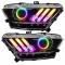 Oracle Lighting Pre-Assembled Headlights, Dynamic ColorSHIFT RGB+A, Black Edition 8199-332