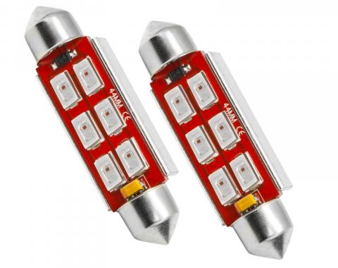 Oracle Lighting 44mm 6 LED 3-Chip Festoon Bulbs, Blue, Pair 5207-002