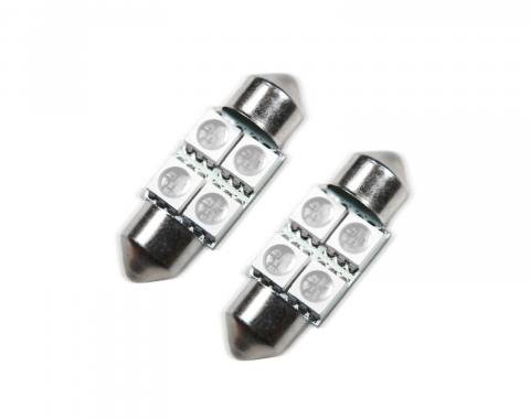Oracle Lighting 33mm 4 LED 3-Chip Festoon Bulbs, Green, Pair 5203-004