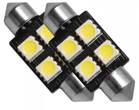 Oracle Lighting 37mm 4 LED 3-Chip Festoon Bulbs, Cool White, Pair 5205-001