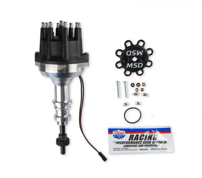 MSD Distributor Ford 289-302, Pro Billet, Small Black Cap, Steel Gear 857951