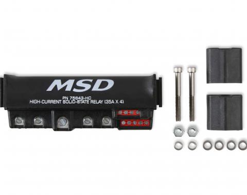 MSD High-Current Solid-State Relay 35Ax4, Black 75643-HC