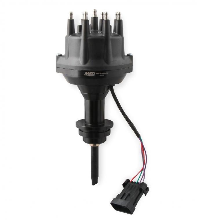 MSD Black, Chrysler 318-360 Dual Sync Distributor 23813