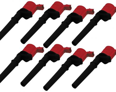 MSD Ignition Coil, Blaster, Ford 4-Valve V8, Red, 8-Pack 82448