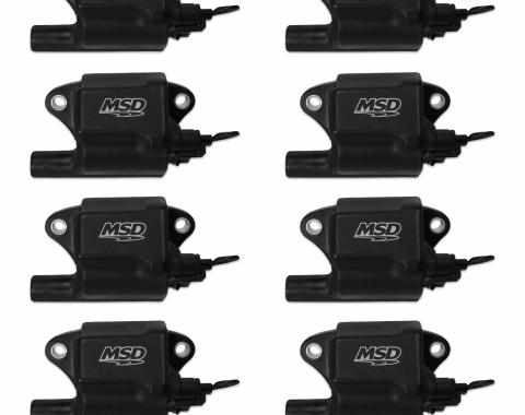 MSD Ignition Coil, Pro Power Series, GM LS2/LS7 Engines, Black, 8-Pack 828783