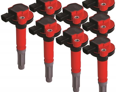 MSD Ignition Coil, Blaster, Ford 5.0L Coyote, Red, 8-Pack 82488