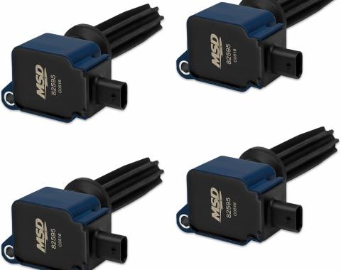 MSD Ignition Coil, Ford EcoBoost, 2.0L/2.3L L4, Blue, 4-Pack 825945