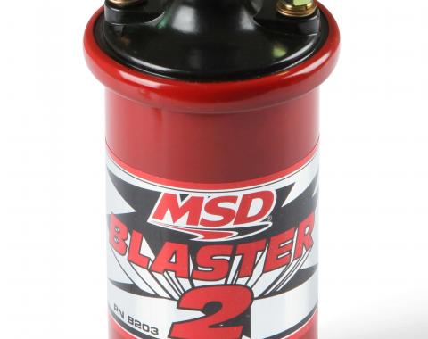MSD Ignition Coil, Blaster 2 Series, Ballast Resistor, Red 8203
