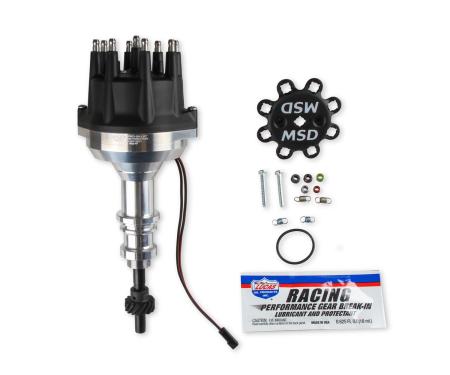 MSD Distributor Ford 289-302, Pro Billet, Small Black Cap, Steel Gear 857951