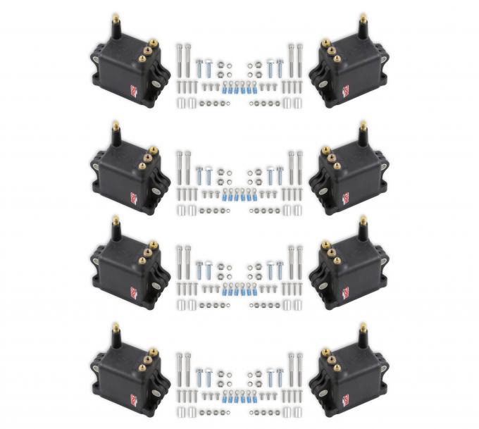 MSD Ignition Coil, High Output, Black, 8-Pack 828038