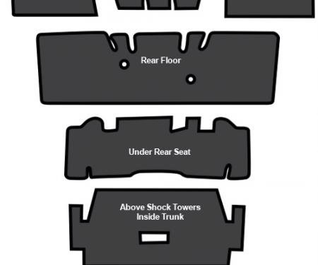 ACC 1965-1973 Ford Mustang Fastback Sound Deadener 7pc EVA