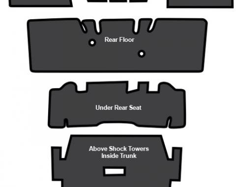ACC 1965-1973 Ford Mustang Fastback Sound Deadener 7pc EVA