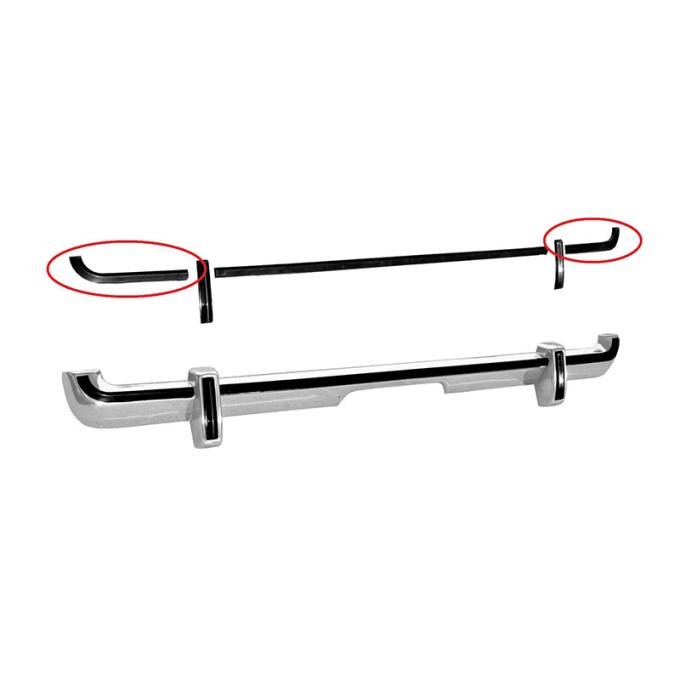 Daniel Carpenter 1973 Rear Bumper Outer Rubber Strip D3ZZ-17831