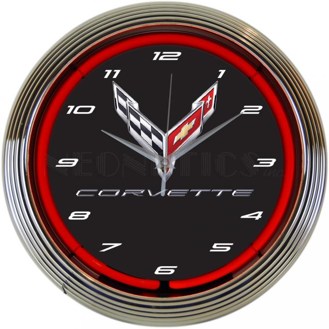 Neonetics Neon Clocks, Corvette C8 Neon Clock