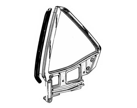 thumbnail image 2 of Vertical Rear Convertible Top Rail Window Weather Strip Kit – LH & RH Pair For Chevy Corvette (1986-1996) 2 of 6