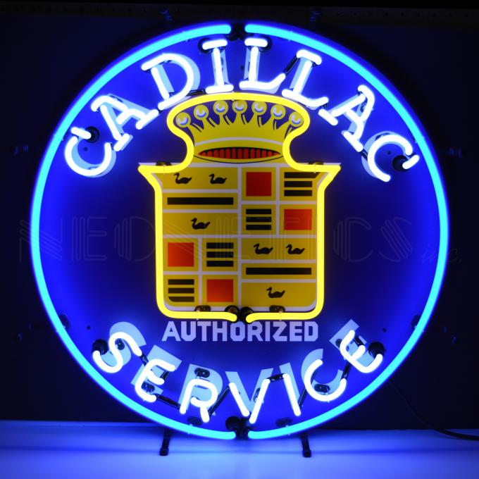 Neonetics Standard Size Neon Signs, Cadillac Service Neon Sign