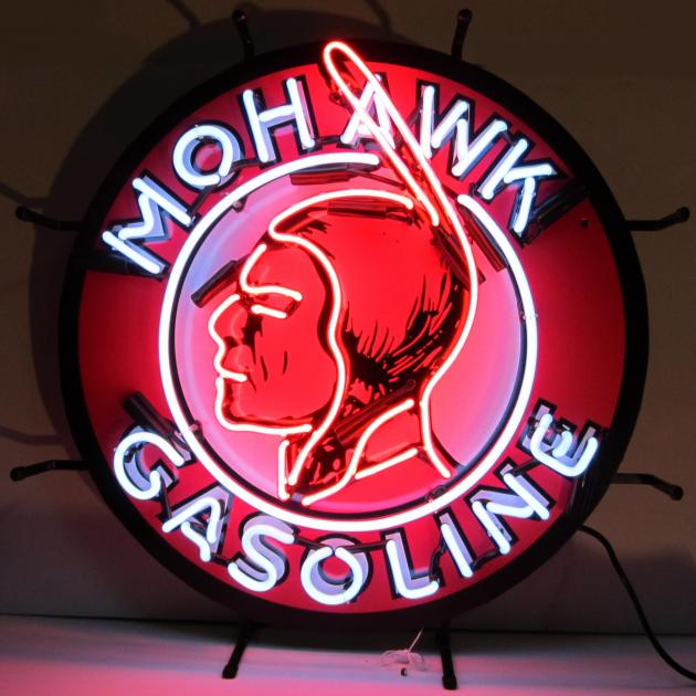 Standard Size Neon Signs, Gas Mohawk Gasoline Neon Sign