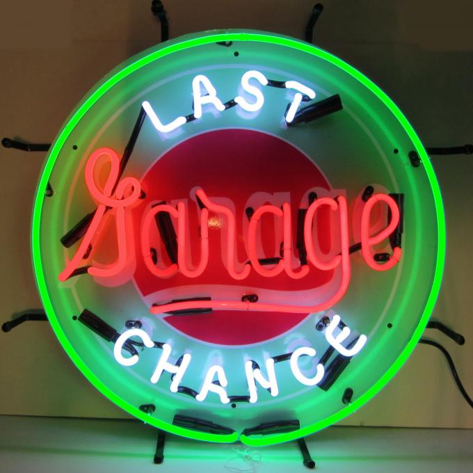Neonetics Standard Size Neon Signs, Gas - Last Chance Garage Neon Sign