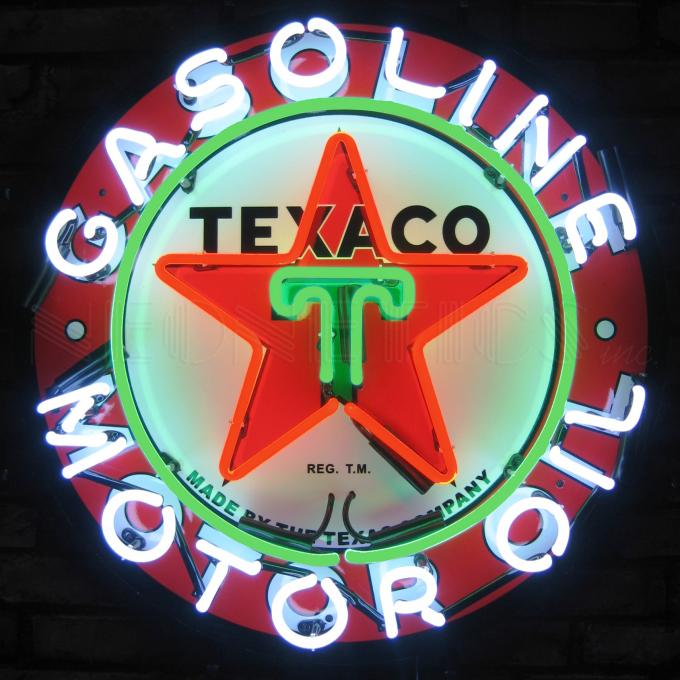 Neonetics Standard Size Neon Signs, Texaco Gasoline Neon Sign