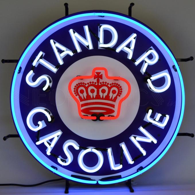 Neonetics Standard Size Neon Signs, Gas - Standard Gasoline Neon Sign with Backing