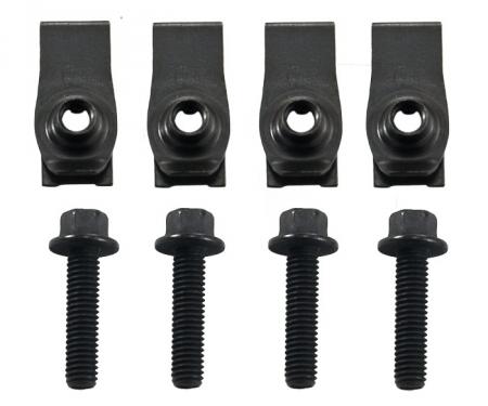 Pony Enterprises 1979-1993 Mustang Lower Shift Shifter Boot Mounting Hardware Clip Nuts Bolts Kit 1206