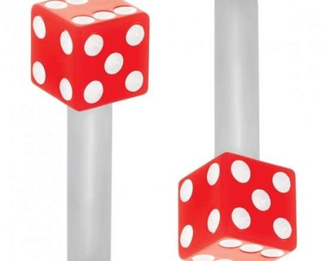 United Pacific Dice Door Lock - Red Knobs (2Pc/Set) 70040