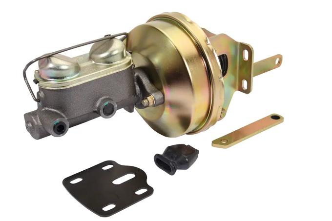 Classic Performance Power Brake Booster & Master Cylinder Kit 55-72 Ford Full Size Cars, 8" Gold Zinc 5772B-MC