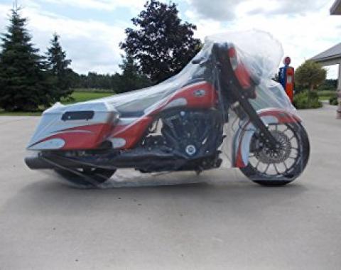 Motorcycle Cover, Disposable Clear, 5 Pack