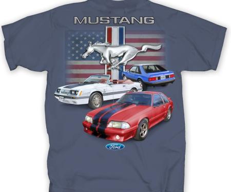 Fox Body Mustang Flag Adult T-Shirt