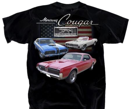 Ford Mercury Cougar Flag Adult T-Shirt